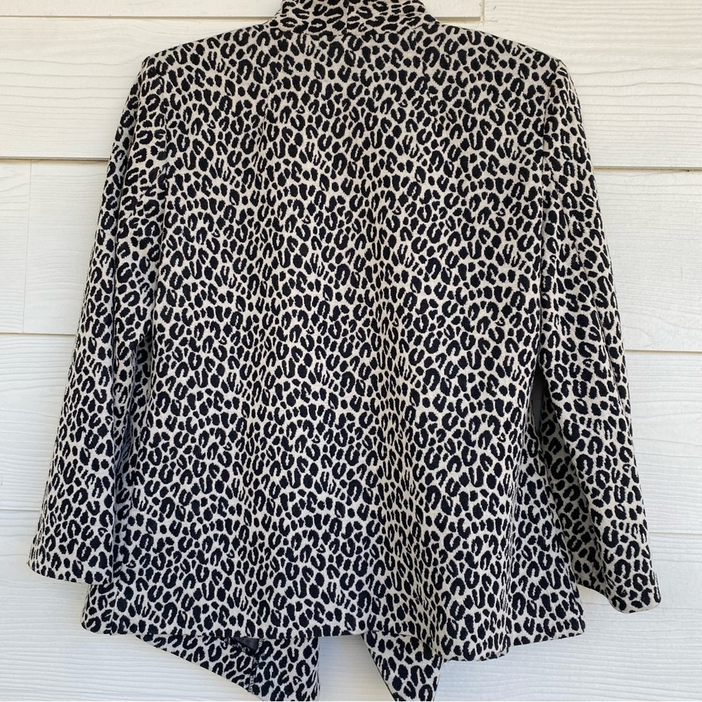 Elementz Leopard Print Open Front Blazer Size Sma… - image 7